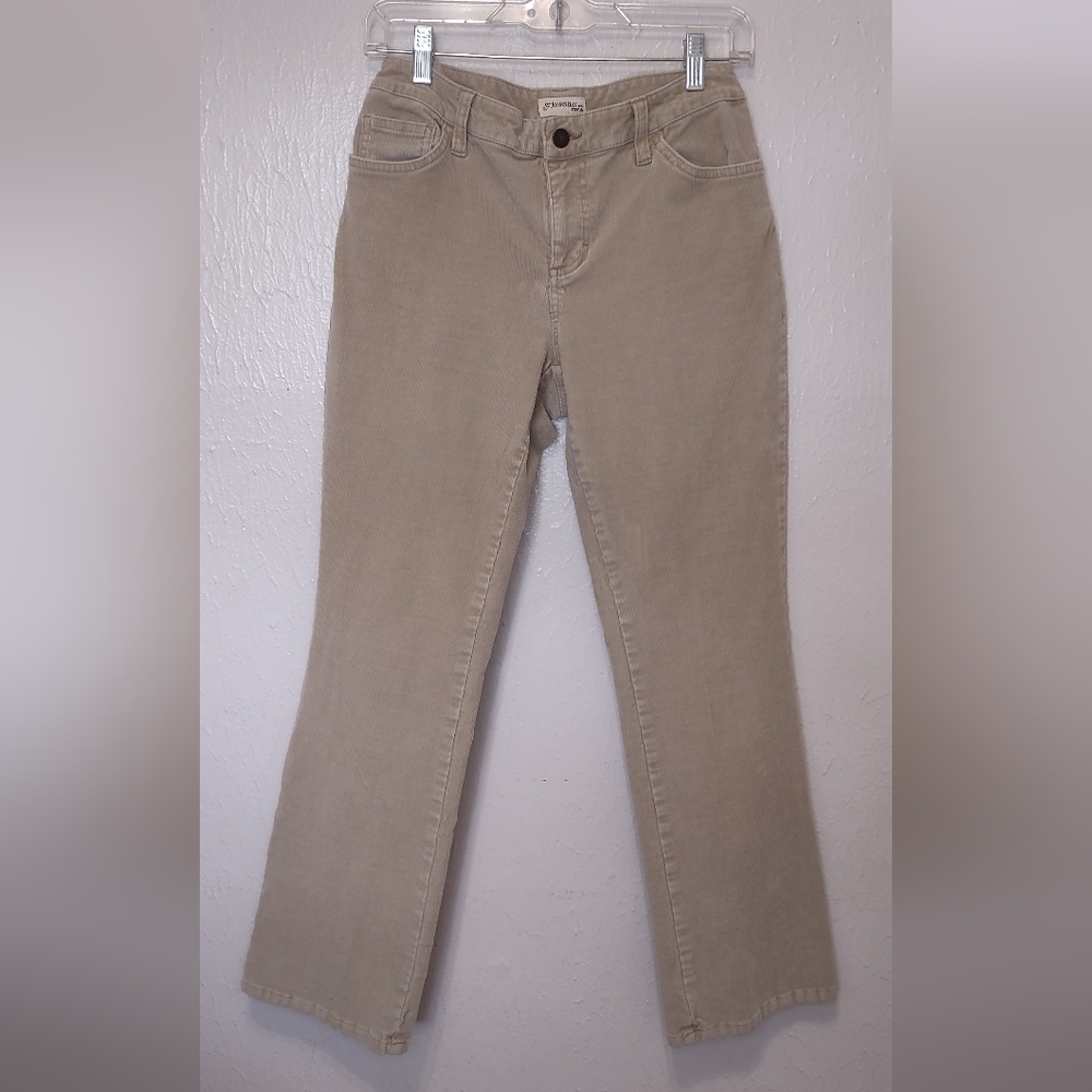 Tan Corduroys- Boot Cut Mid Rise St. Johns‎ Bay Petite Size 8P